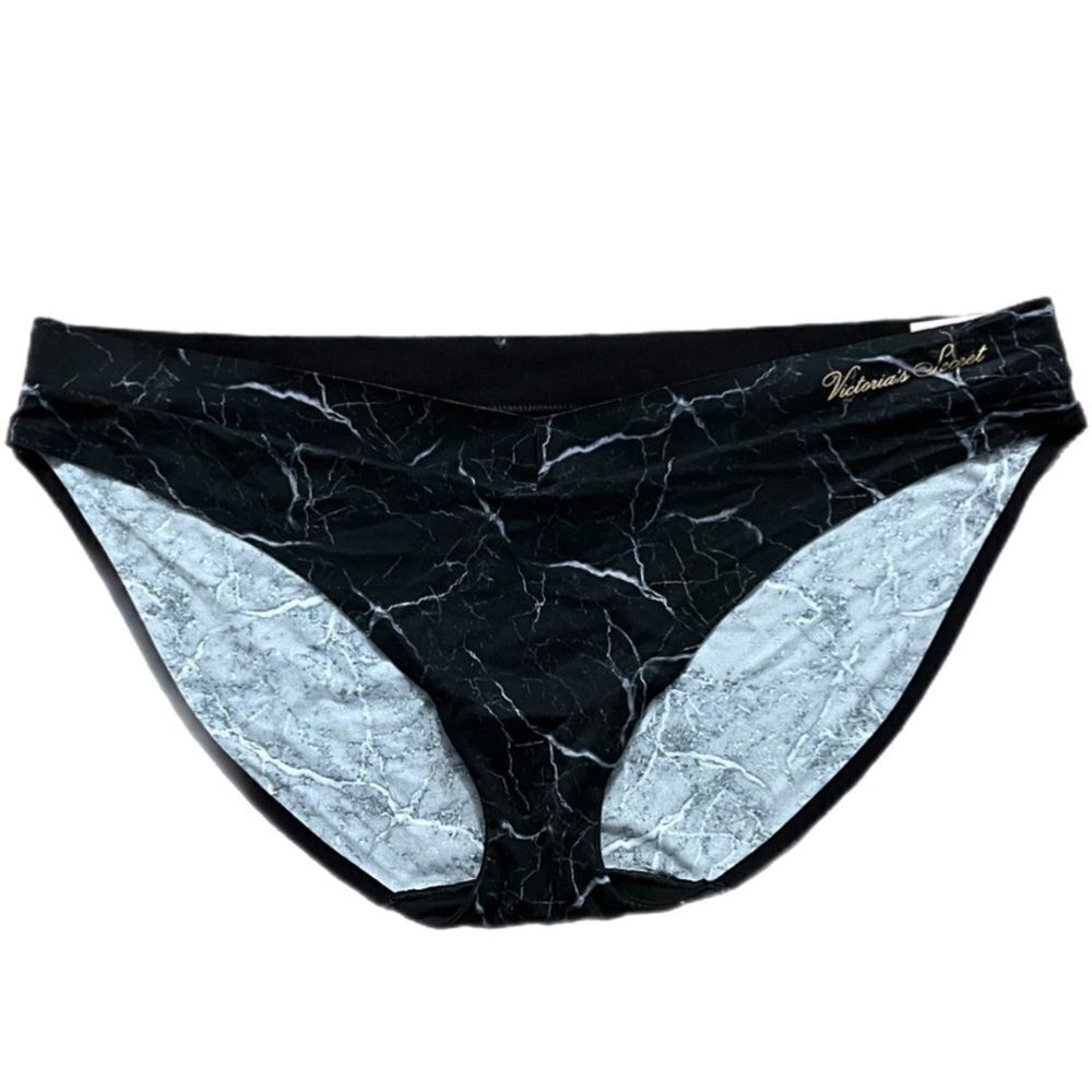 Victorias Secret Incredible by Victorias Supersoft bikini Panty black marble XL